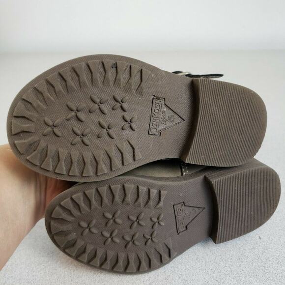 Oshkosh B Gosh Girls Brown Leather Round Toe Zipper Ankle Booties Size 6 - Picture 5 of 6